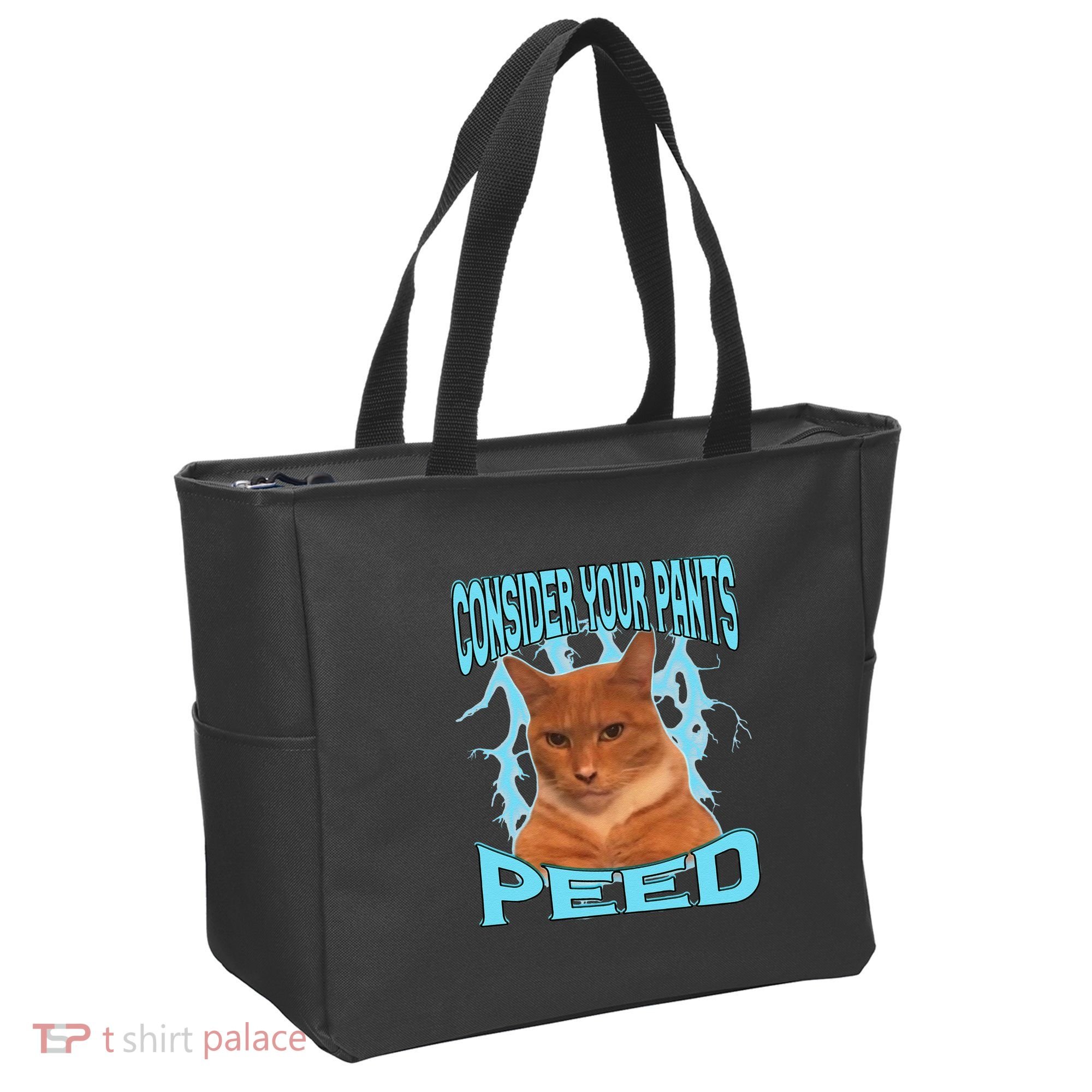Consider Your Pants Peed Silly Cat Meme Tote Bag