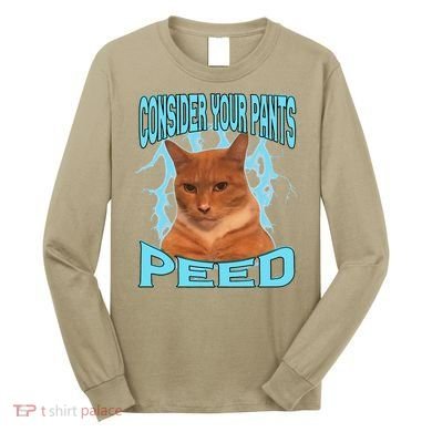 Consider Your Pants Peed Silly Cat Meme Long Sleeve Shirt
