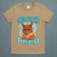 Consider Your Pants Peed Silly Cat Meme T-Shirt thumb 5