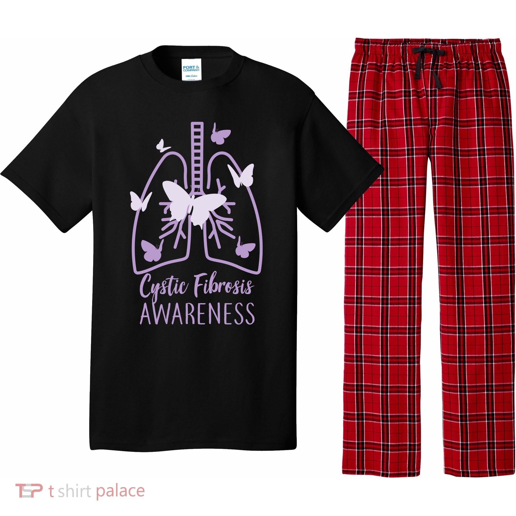 Cystic Fibrosis Awareness Butterflies Pajama Set