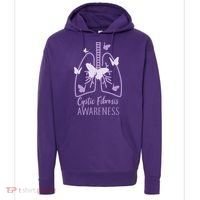 Cystic Fibrosis Awareness Butterflies Hoodie thumb 0