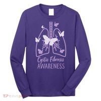 Cystic Fibrosis Awareness Butterflies Long Sleeve Shirt thumb 0