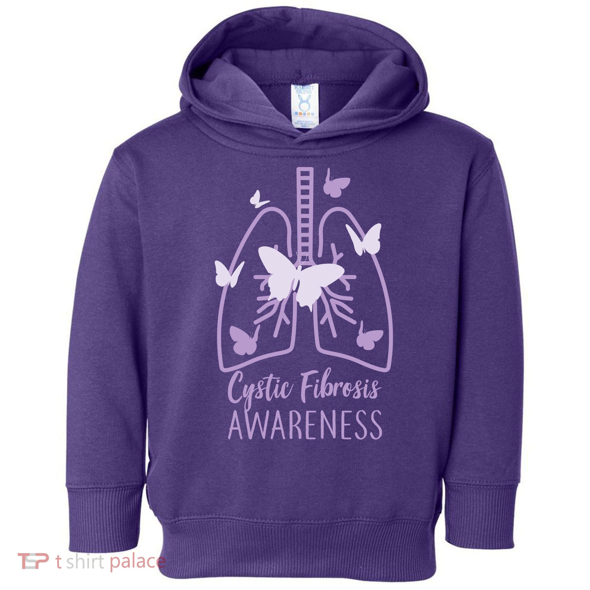 Cystic Fibrosis Awareness Butterflies Toddler Hoodie