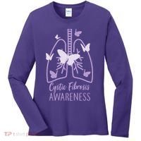 Cystic Fibrosis Awareness Butterflies Women's Long Sleeve Shirt thumb 0