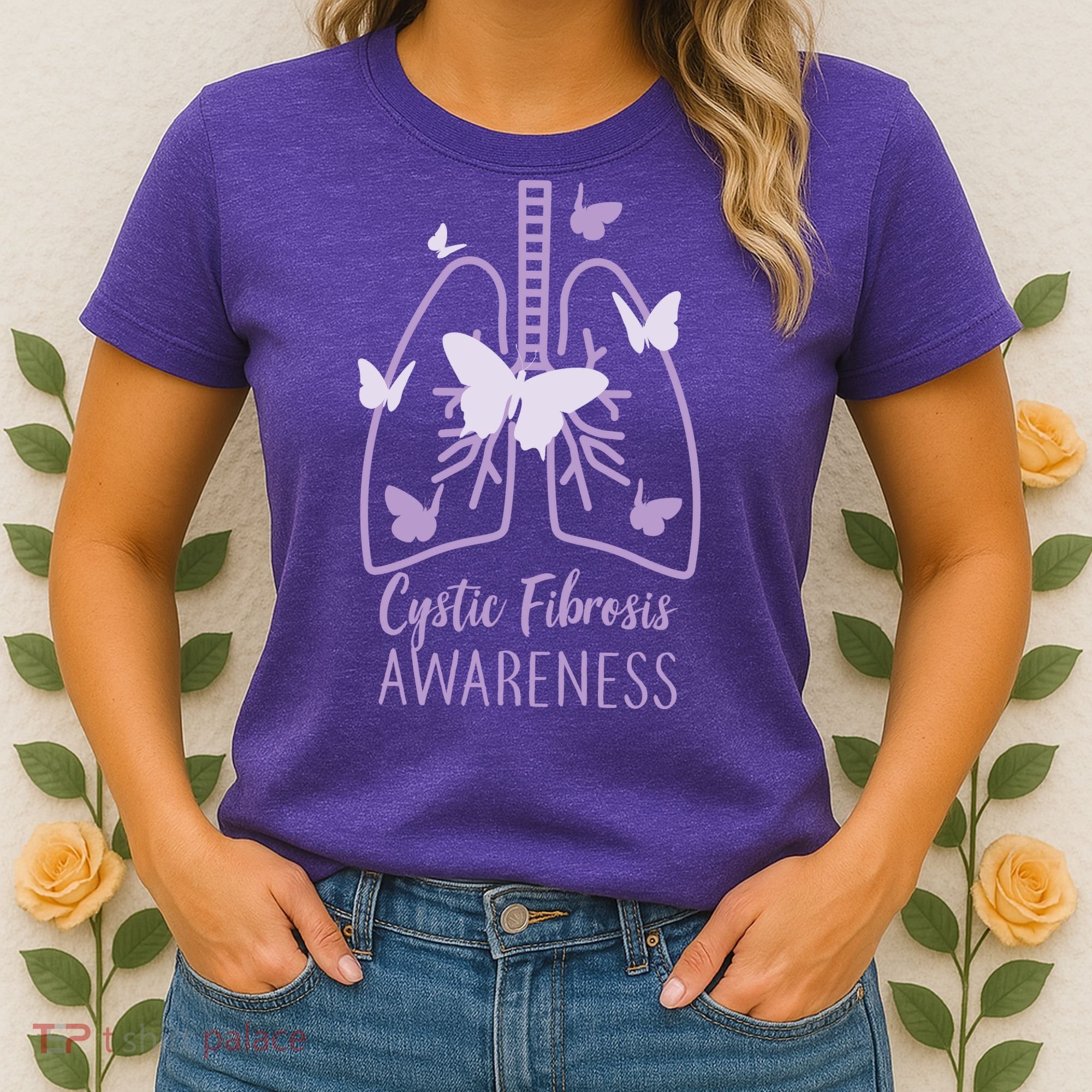 Cystic Fibrosis Awareness Butterflies Women's T-Shirt