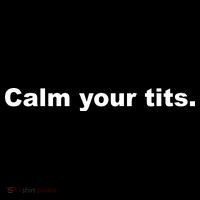 Calm Your Tits Joke Women's Hoodie thumb 2