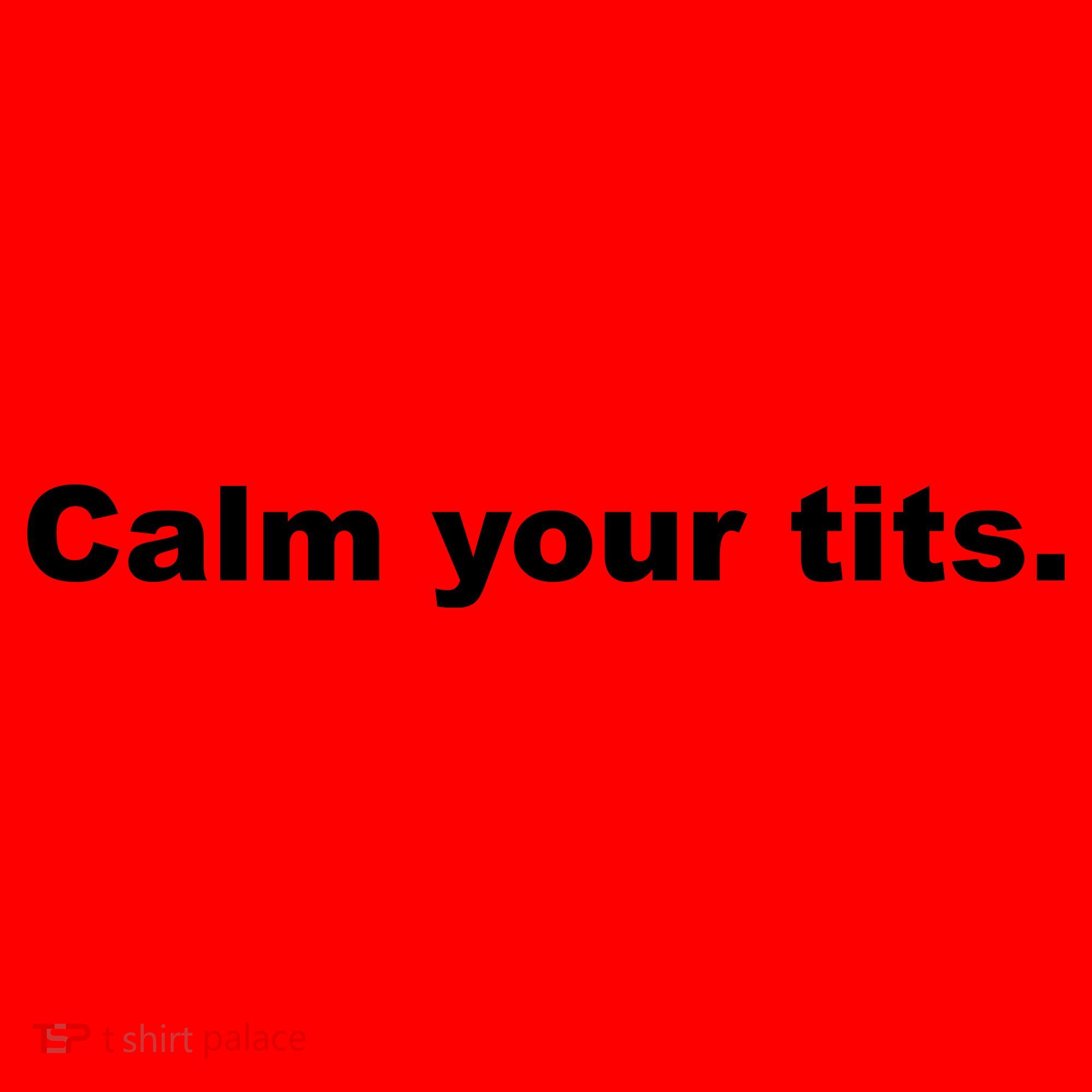 Calm Your Tits Joke Santa Hat