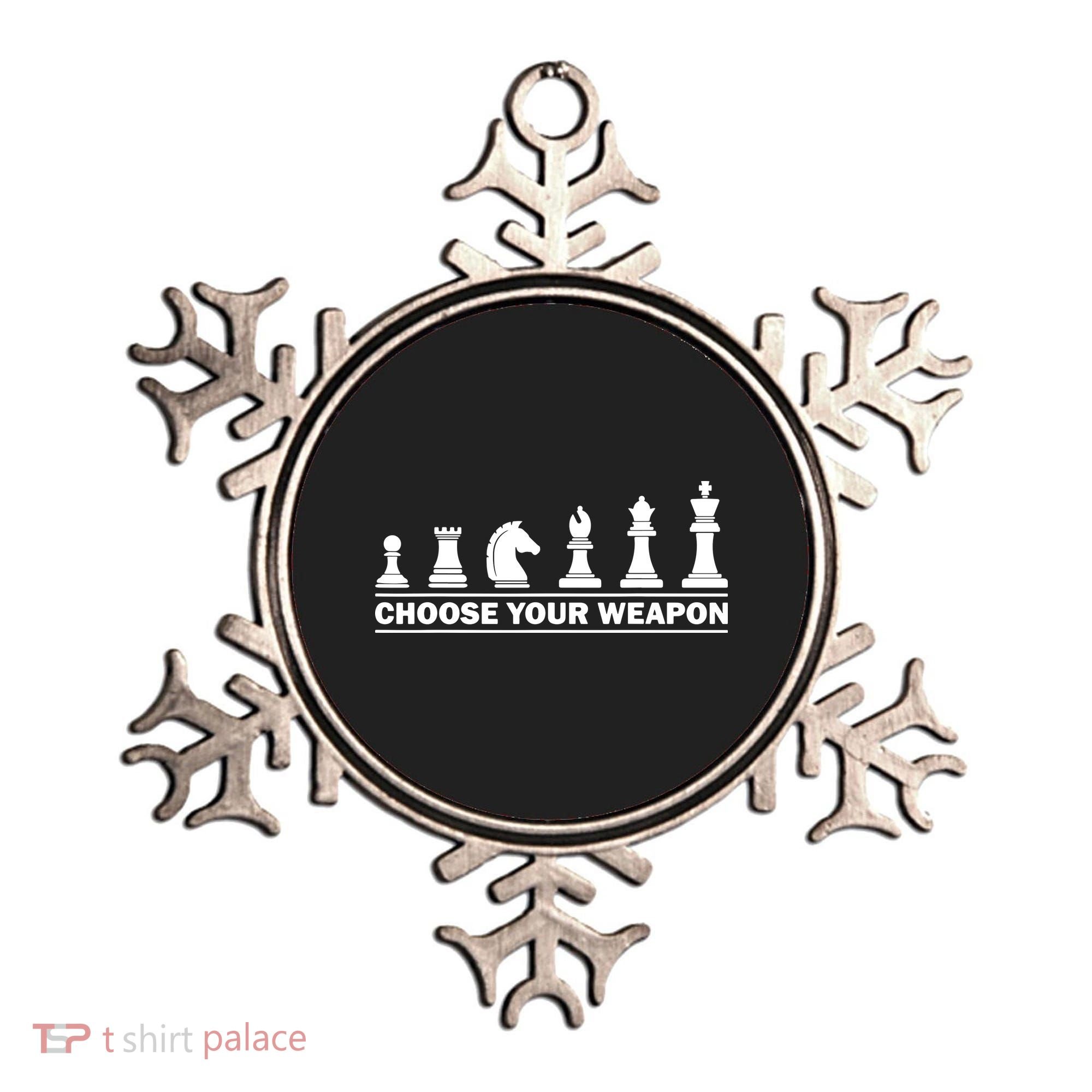Choose Your Weapon Chess Strategy Funny Chess Lovers Ornament