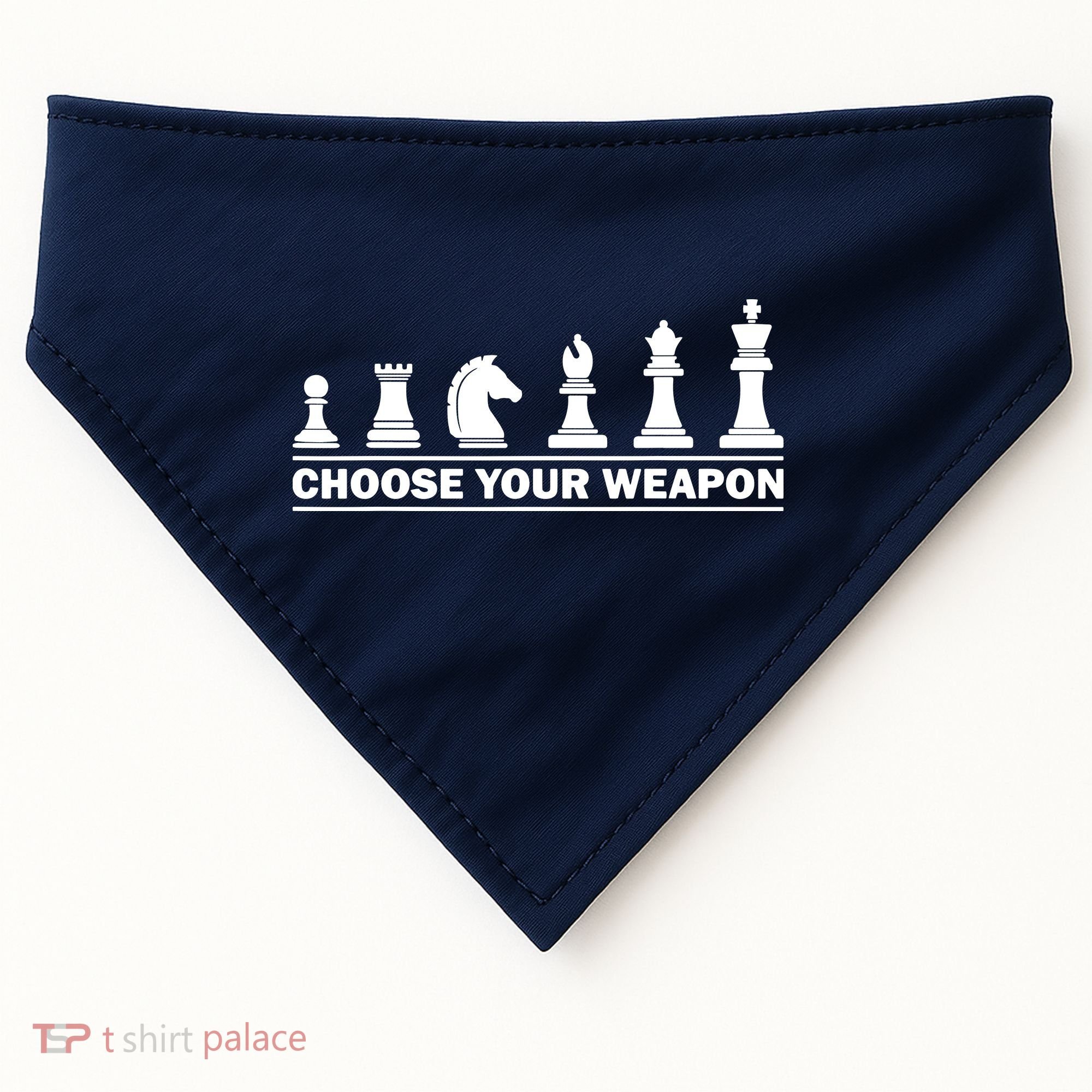 Choose Your Weapon Chess Strategy Funny Chess Lovers USA-Made Doggie Bandana