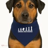 Choose Your Weapon Chess Strategy Funny Chess Lovers USA-Made Doggie Bandana thumb 1