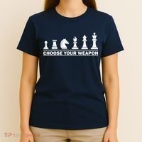 Choose Your Weapon Chess Strategy Funny Chess Lovers T-Shirt thumb 4