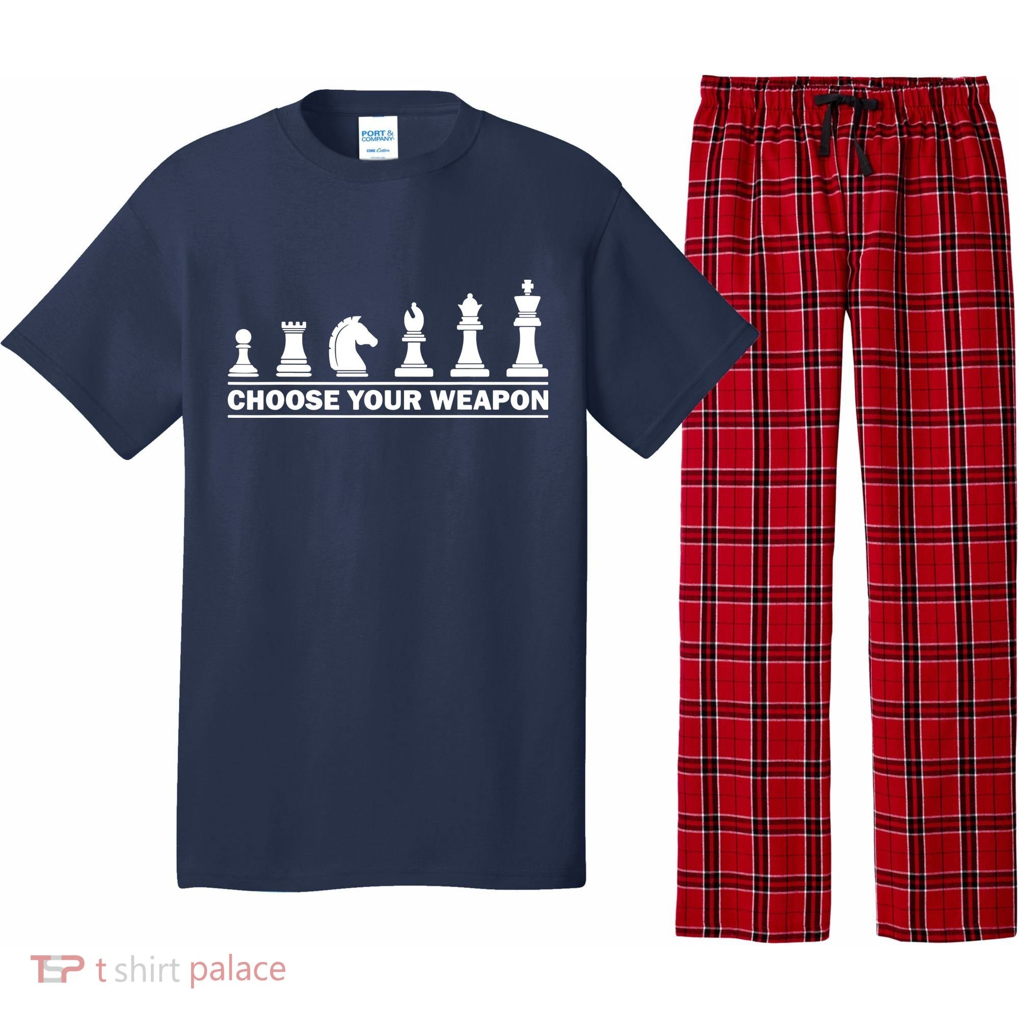 Choose Your Weapon Chess Strategy Funny Chess Lovers Pajama Set