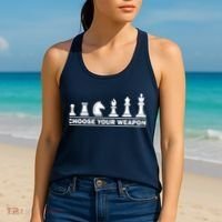 Choose Your Weapon Chess Strategy Funny Chess Lovers Women's Tank Top thumb 2