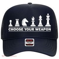 Choose Your Weapon Chess Strategy Funny Chess Lovers Hat thumb 0
