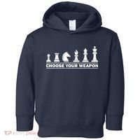 Choose Your Weapon Chess Strategy Funny Chess Lovers Toddler Hoodie thumb 0