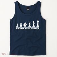 Choose Your Weapon Chess Strategy Funny Chess Lovers Tank Top thumb 2
