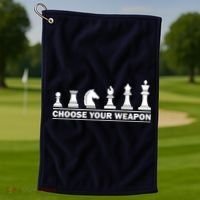 Choose Your Weapon Chess Strategy Funny Chess Lovers Golf Towel thumb 1