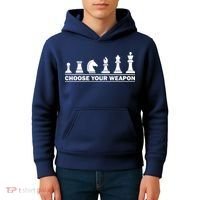 Choose Your Weapon Chess Strategy Funny Chess Lovers Kids Hoodie thumb 4