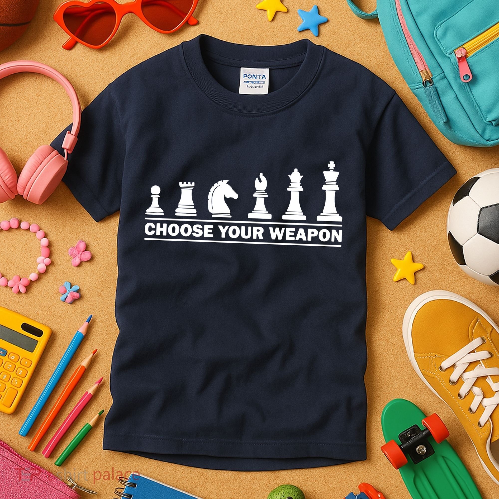 Choose Your Weapon Chess Strategy Funny Chess Lovers Kids T-Shirt