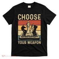 Choose Your Weapon Gag Chess T-Shirt thumb 0