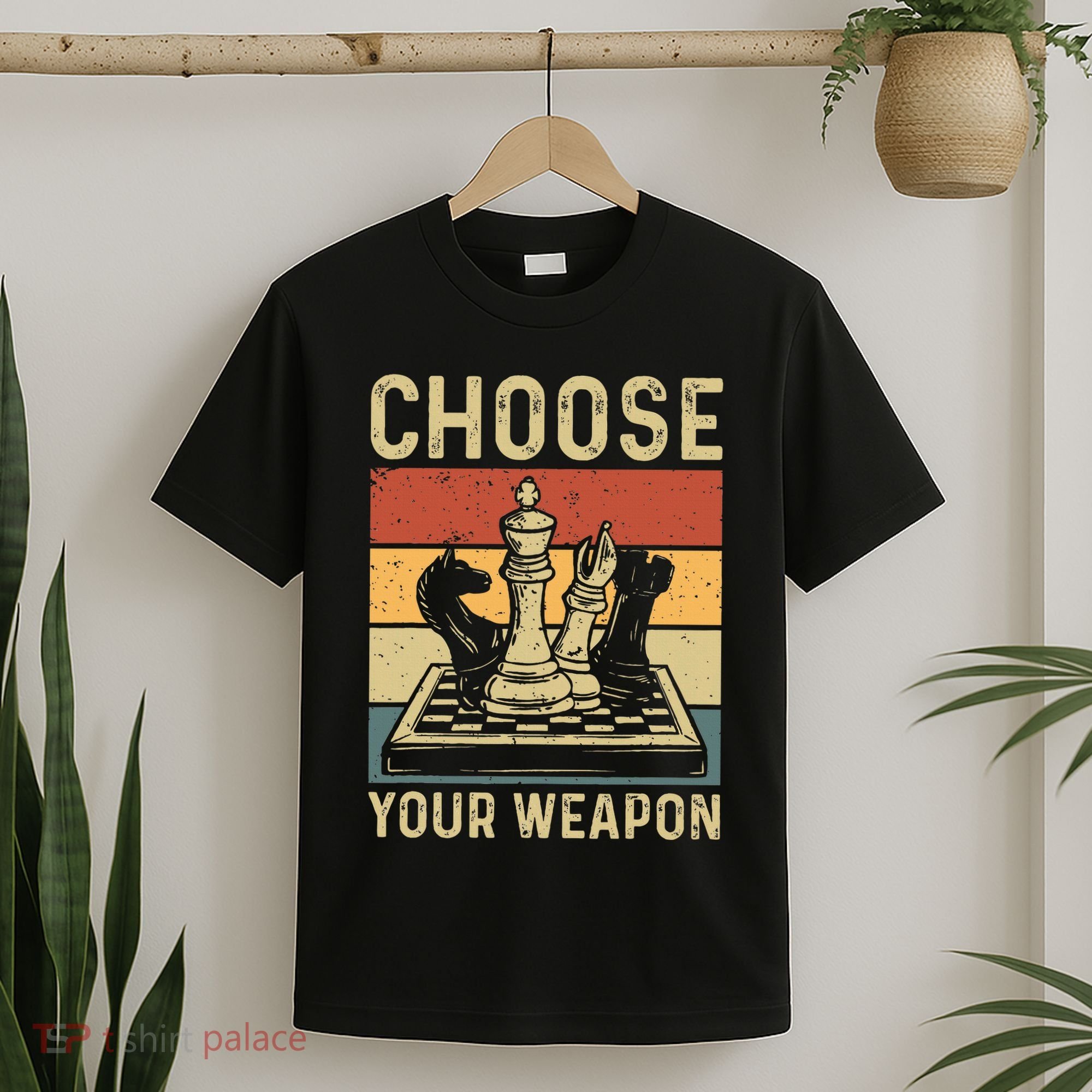 Choose Your Weapon Gag Chess T-Shirt