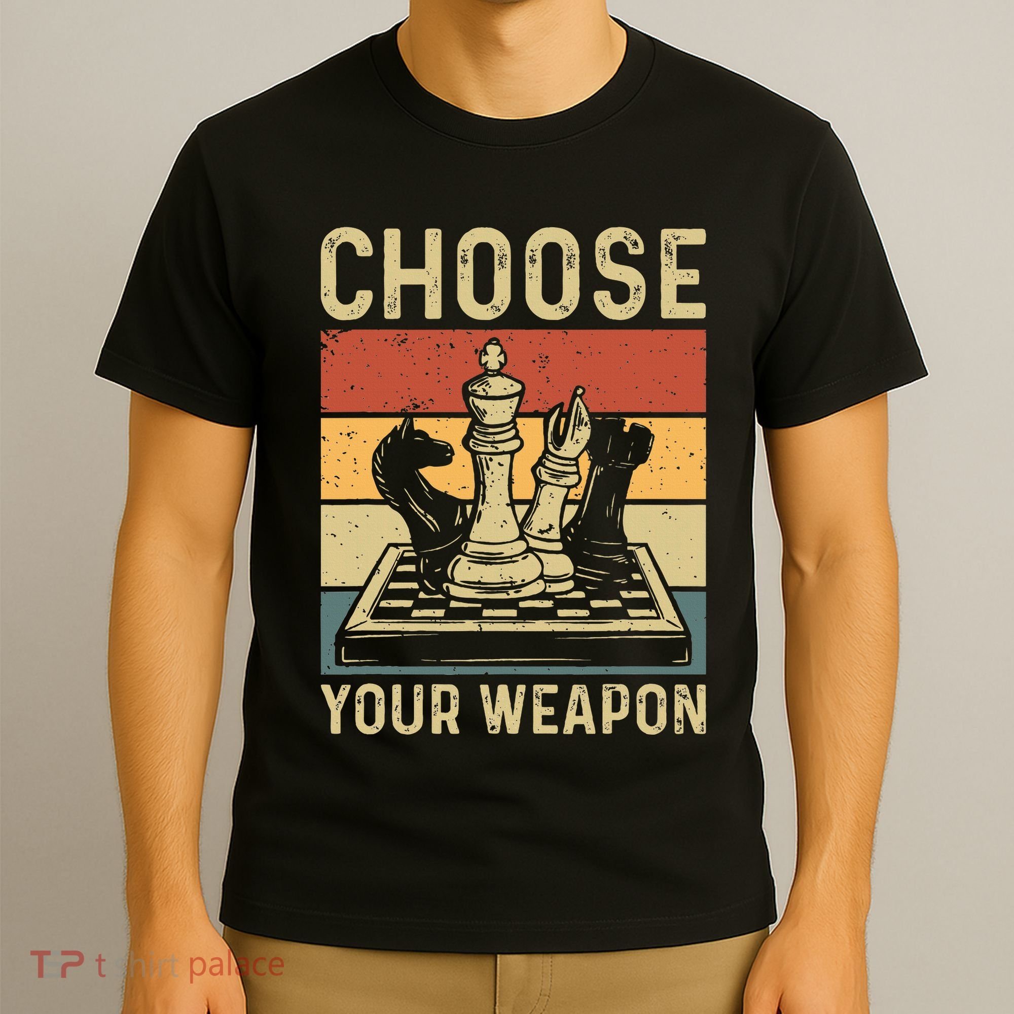 Choose Your Weapon Gag Chess T-Shirt