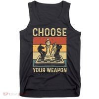 Choose Your Weapon Gag Chess Tank Top thumb 0
