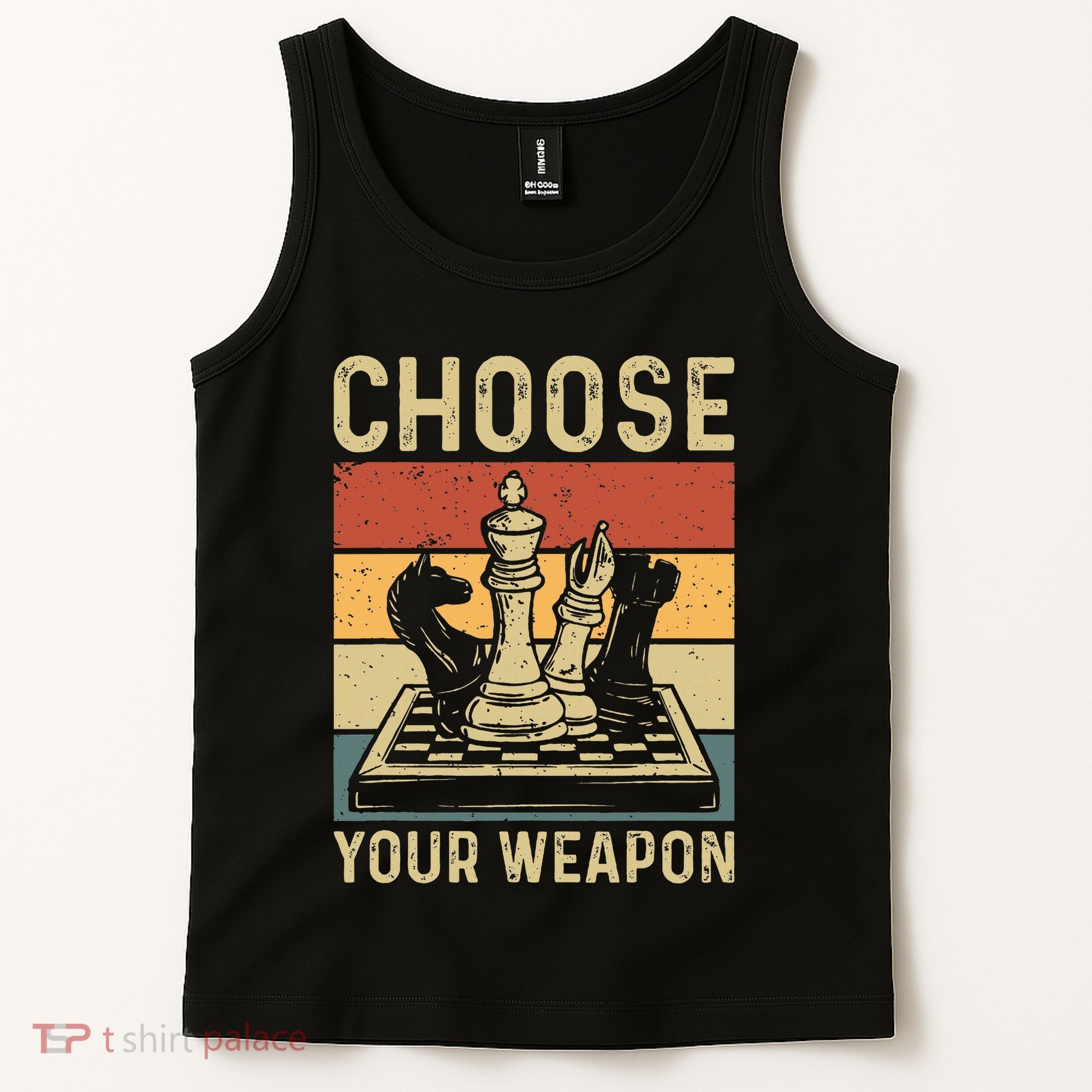 Choose Your Weapon Gag Chess Tank Top