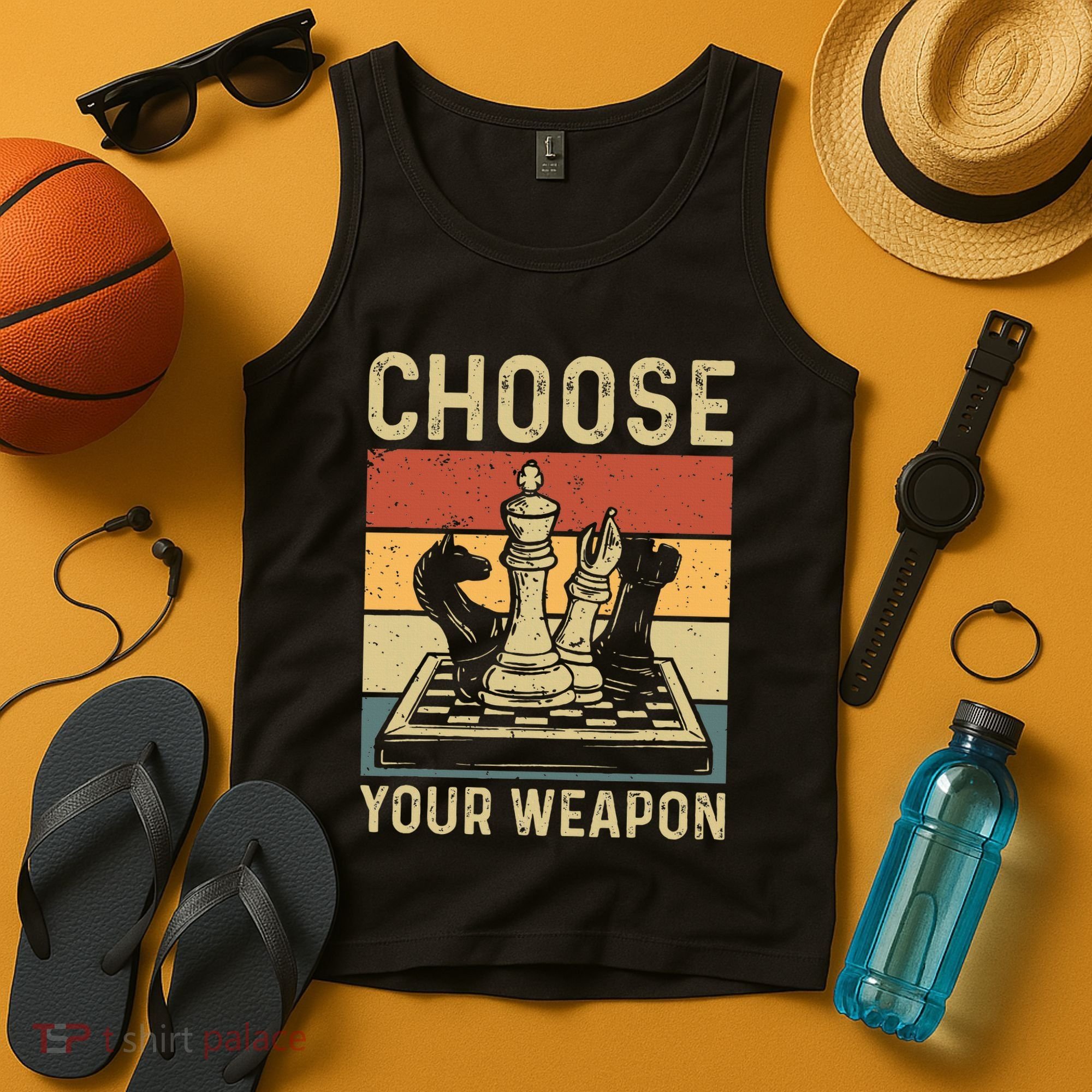 Choose Your Weapon Gag Chess Tank Top