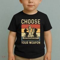 Choose Your Weapon Gag Chess Toddler T-Shirt thumb 2