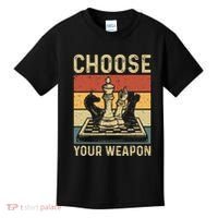 Choose Your Weapon Gag Chess Kids T-Shirt thumb 0