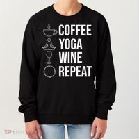 Coffee Yoga Wine Repeat Gift Women's Sweatshirt thumb 0