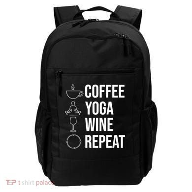 Coffee Yoga Wine Repeat Gift Backpack