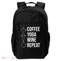 Coffee Yoga Wine Repeat Gift Backpack thumb 0