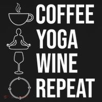 Coffee Yoga Wine Repeat Gift Bucket Hat thumb 4