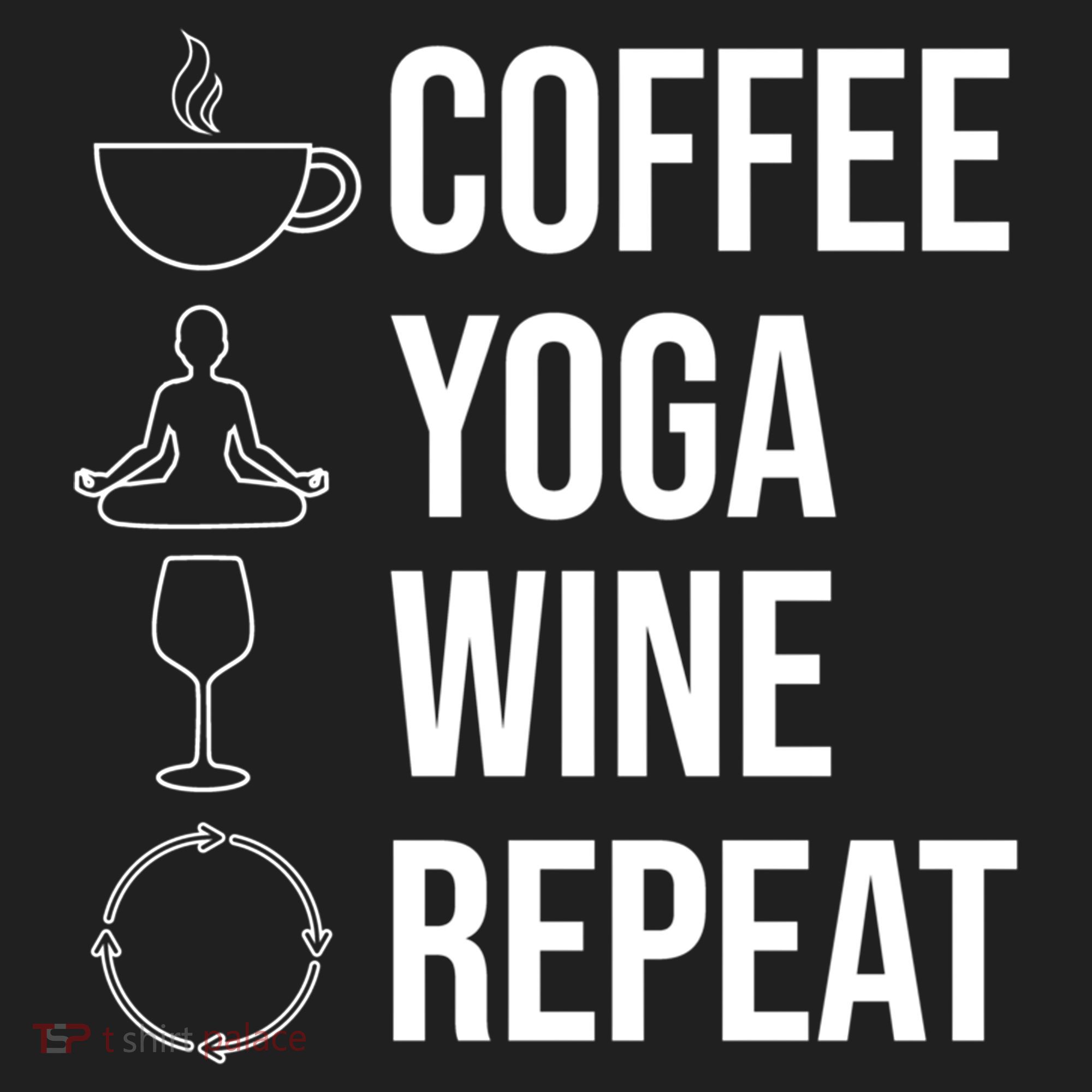 Coffee Yoga Wine Repeat Gift Beanie