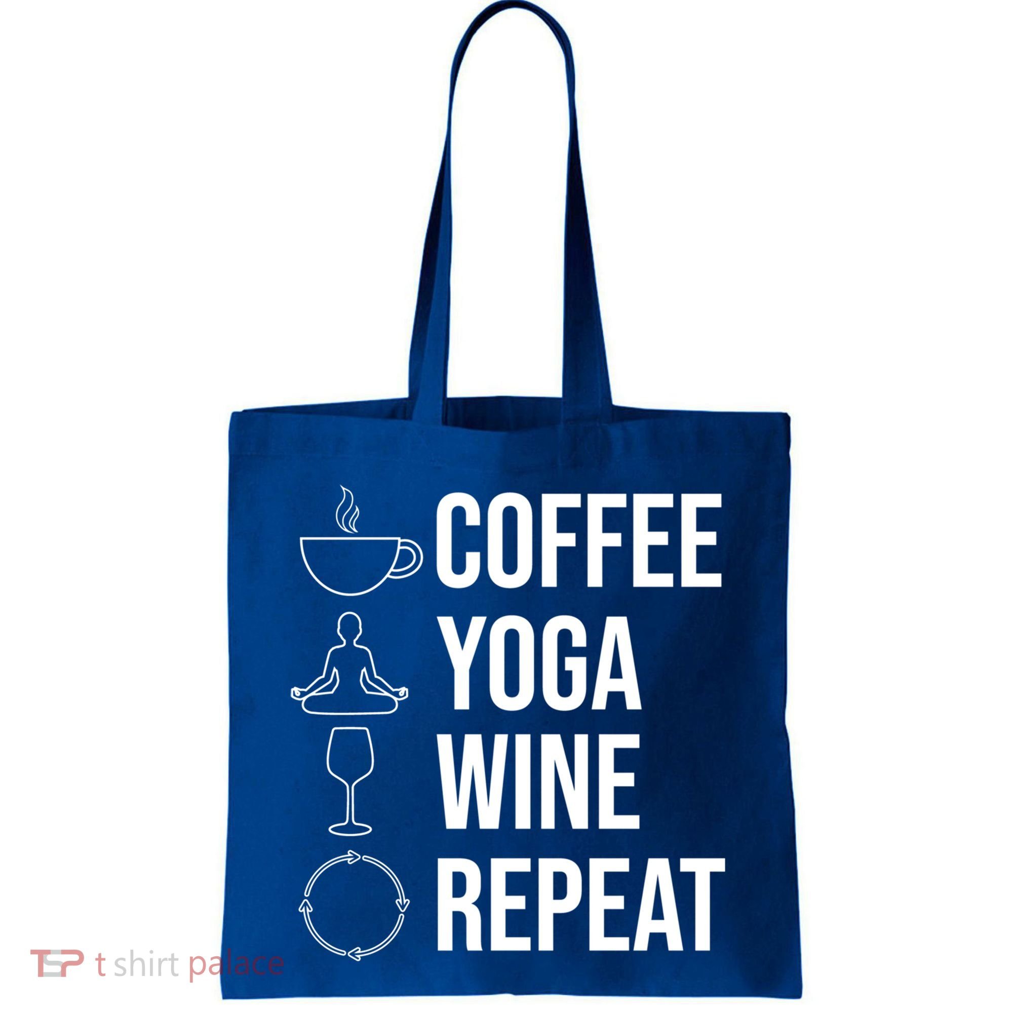 Coffee Yoga Wine Repeat Gift Tote Bag