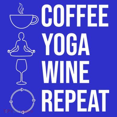 Coffee Yoga Wine Repeat Gift Tote Bag