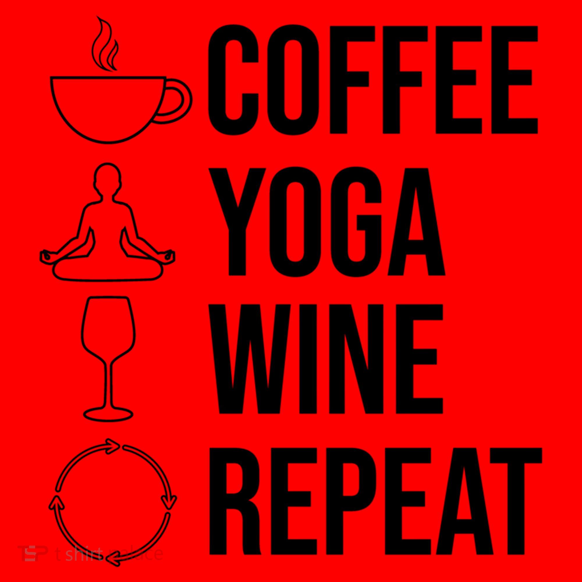 Coffee Yoga Wine Repeat Gift Santa Hat