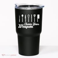 Choose Your Weapon Kitchen Birthday Chef Cook Cooking Gift Chef Bbq Tumbler thumb 0