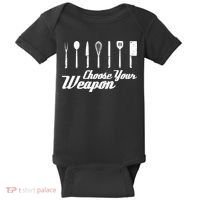 Choose Your Weapon Kitchen Birthday Chef Cook Cooking Gift Chef Bbq Baby Bodysuit thumb 0