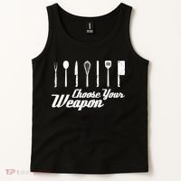 Choose Your Weapon Kitchen Birthday Chef Cook Cooking Gift Chef Bbq Tank Top thumb 2