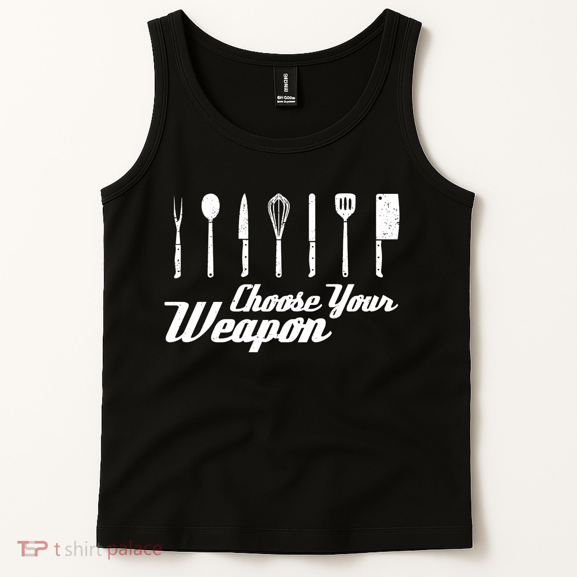 Choose Your Weapon Kitchen Birthday Chef Cook Cooking Gift Chef Bbq Tank Top