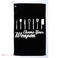 Choose Your Weapon Kitchen Birthday Chef Cook Cooking Gift Chef Bbq Golf Towel thumb 0