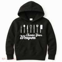 Choose Your Weapon Kitchen Birthday Chef Cook Cooking Gift Chef Bbq Kids Hoodie thumb 0