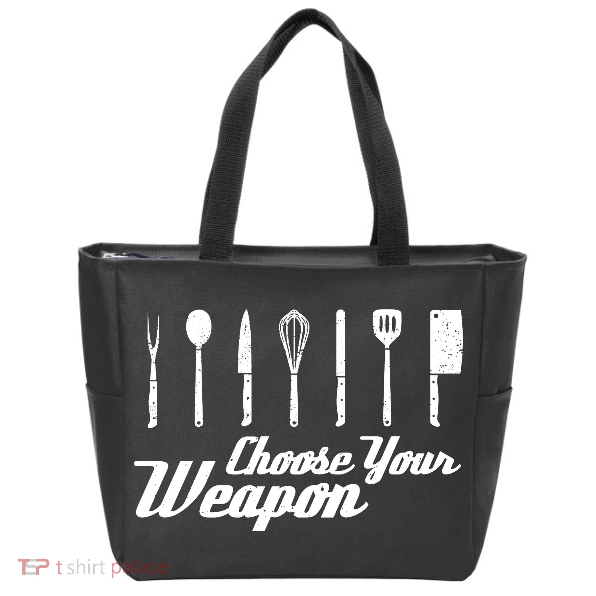 Choose Your Weapon Kitchen Birthday Chef Cook Cooking Gift Chef Bbq Tote Bag