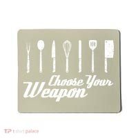 Choose Your Weapon Kitchen Birthday Chef Cook Cooking Gift Chef Bbq Mousepad thumb 0