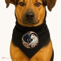 Cats Yin Yang USA-Made Doggie Bandana thumb 1