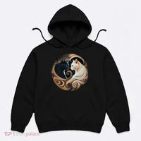 Cats Yin Yang Hoodie thumb 0