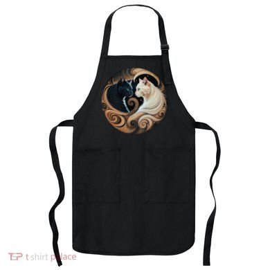 Cats Yin Yang Apron